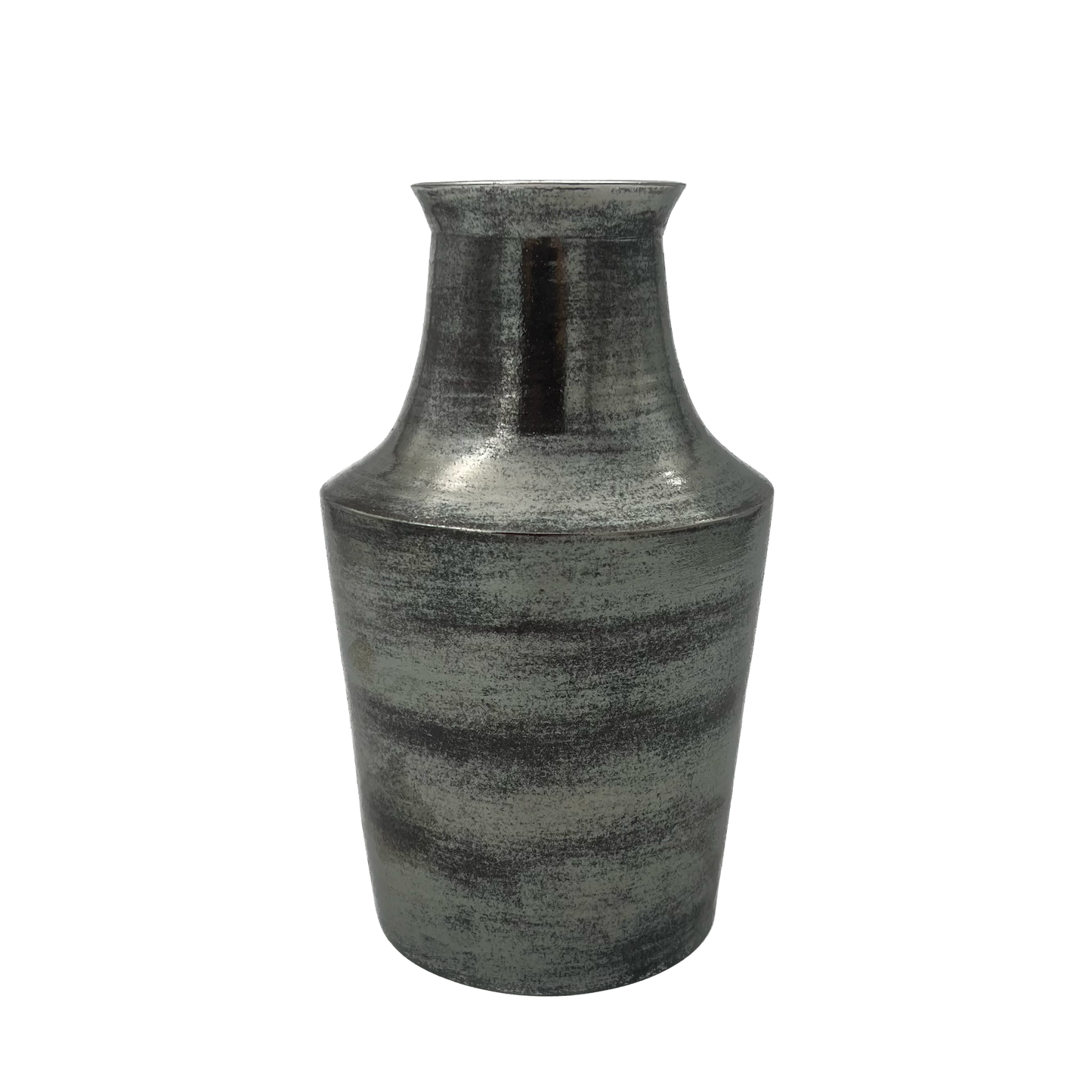 Vase silberner Kragen