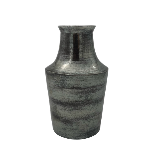 Vase silberner Kragen